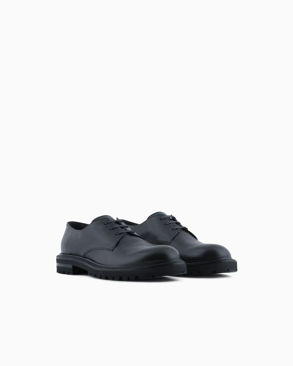 Giorgio Armani Logo Embossed Lace-Up Shoes