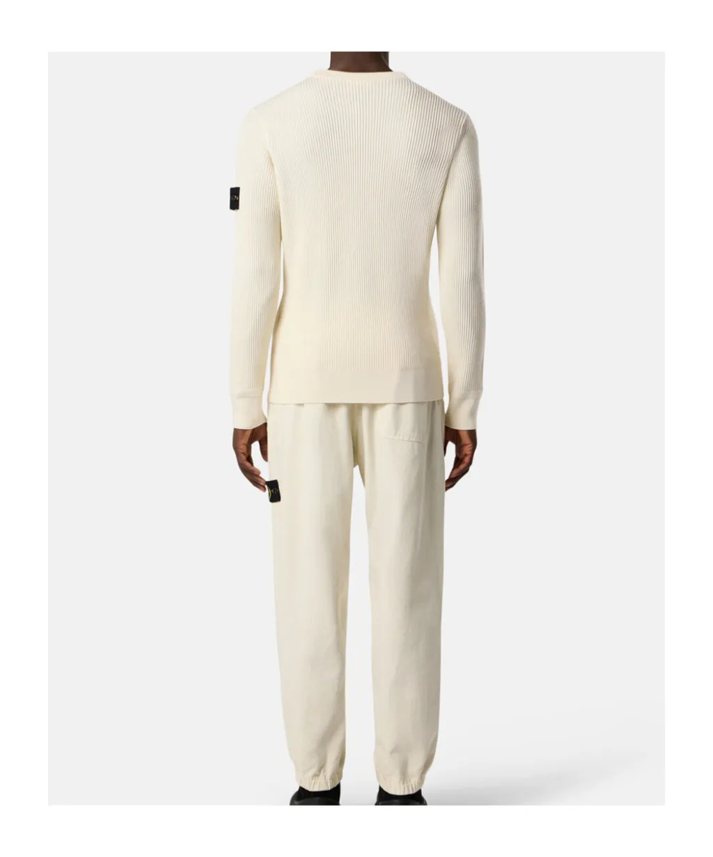 Stone Island Logo Patch Elasticated Hem Trousers