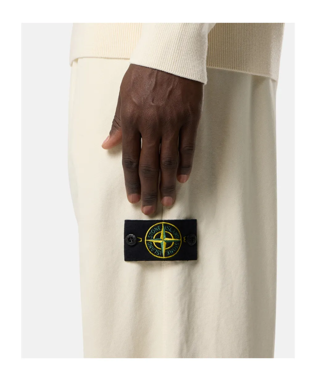 Stone Island Logo Patch Elasticated Hem Trousers