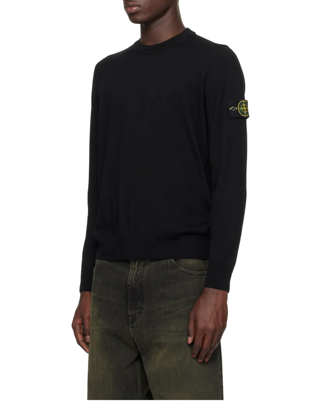Stone Island Logo Patch Crewneck Sweater