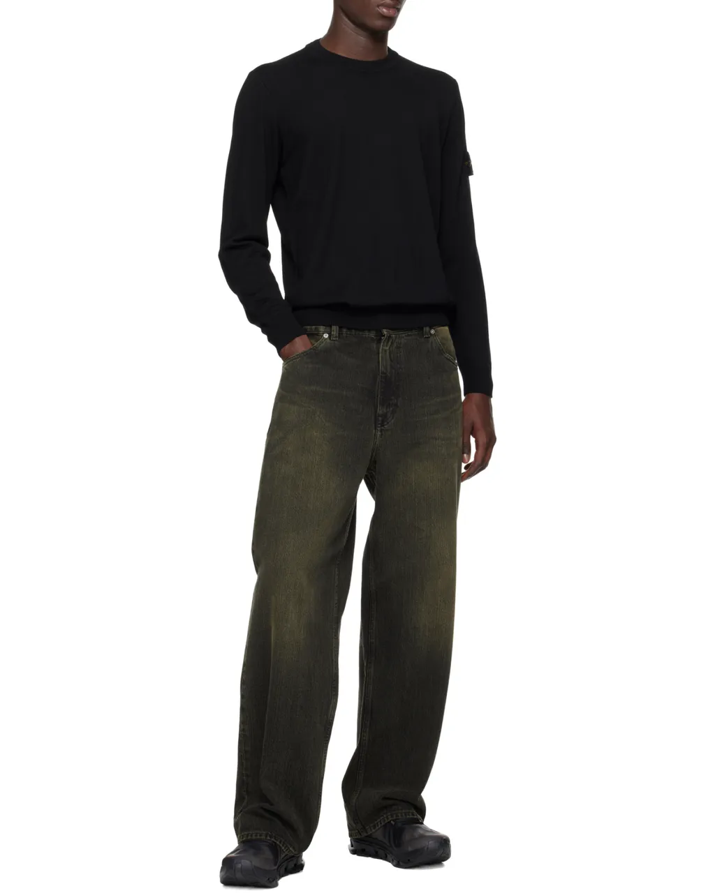 Stone Island Logo Patch Crewneck Sweater
