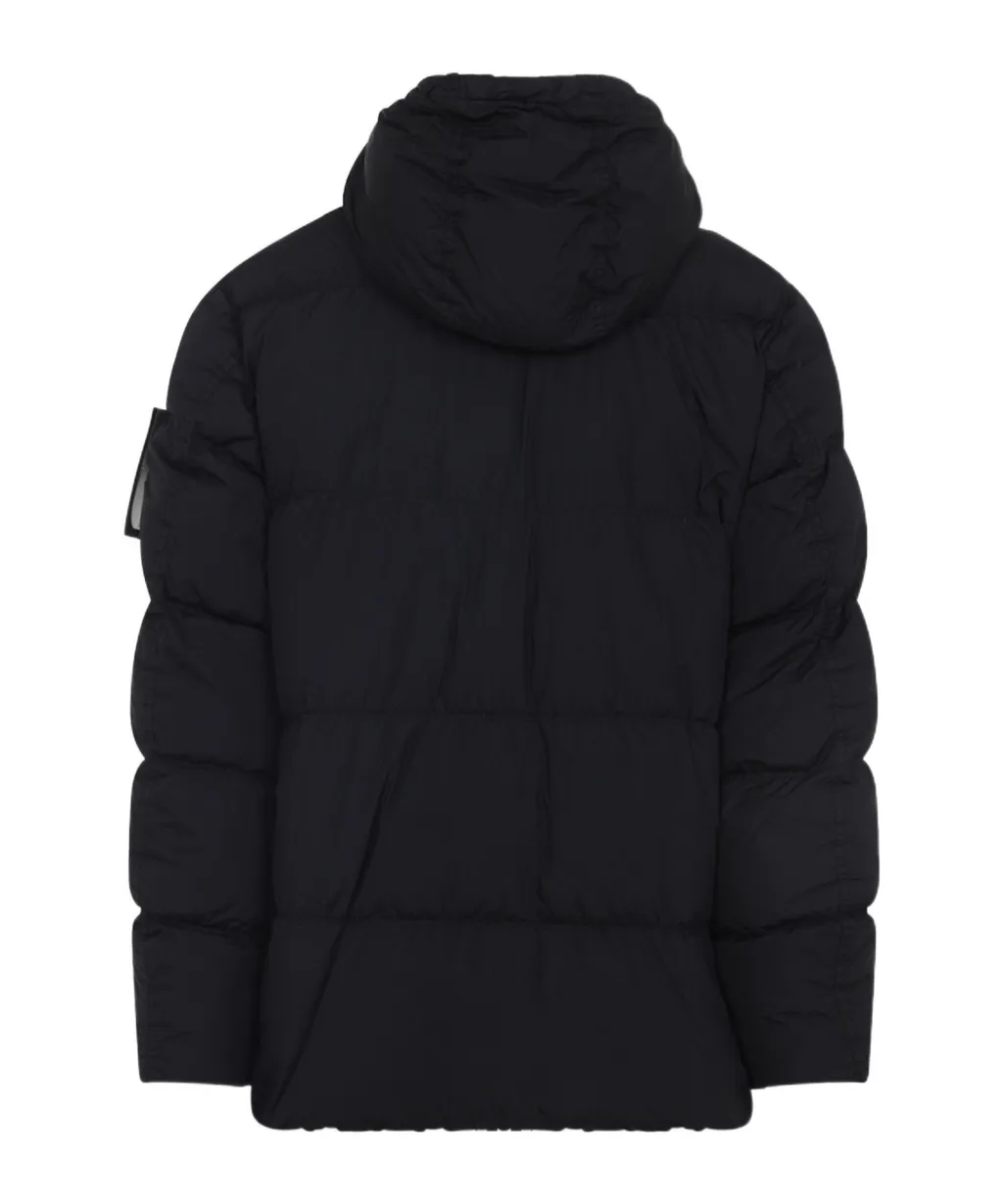 Stone Island Logo Patch Zip-Up Hooded Jacket