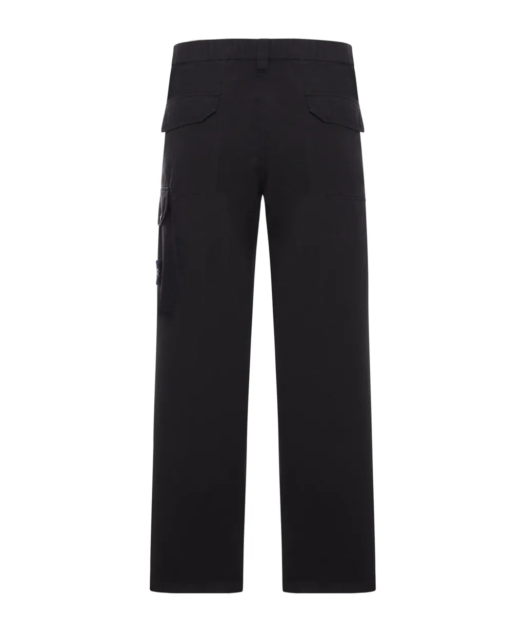 Stone Island Logo Patch Straight-Leg Cargo Pants