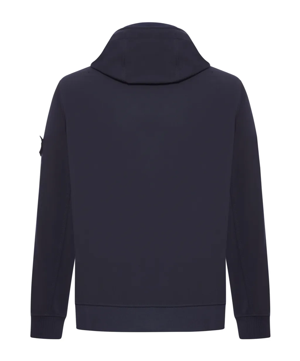 Stone Island Logo Patch Zip-Up Hooded Jacket