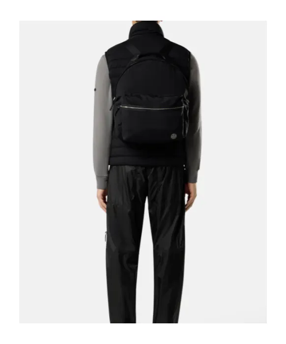 Stone Island Logo Patch Zipped Backpack