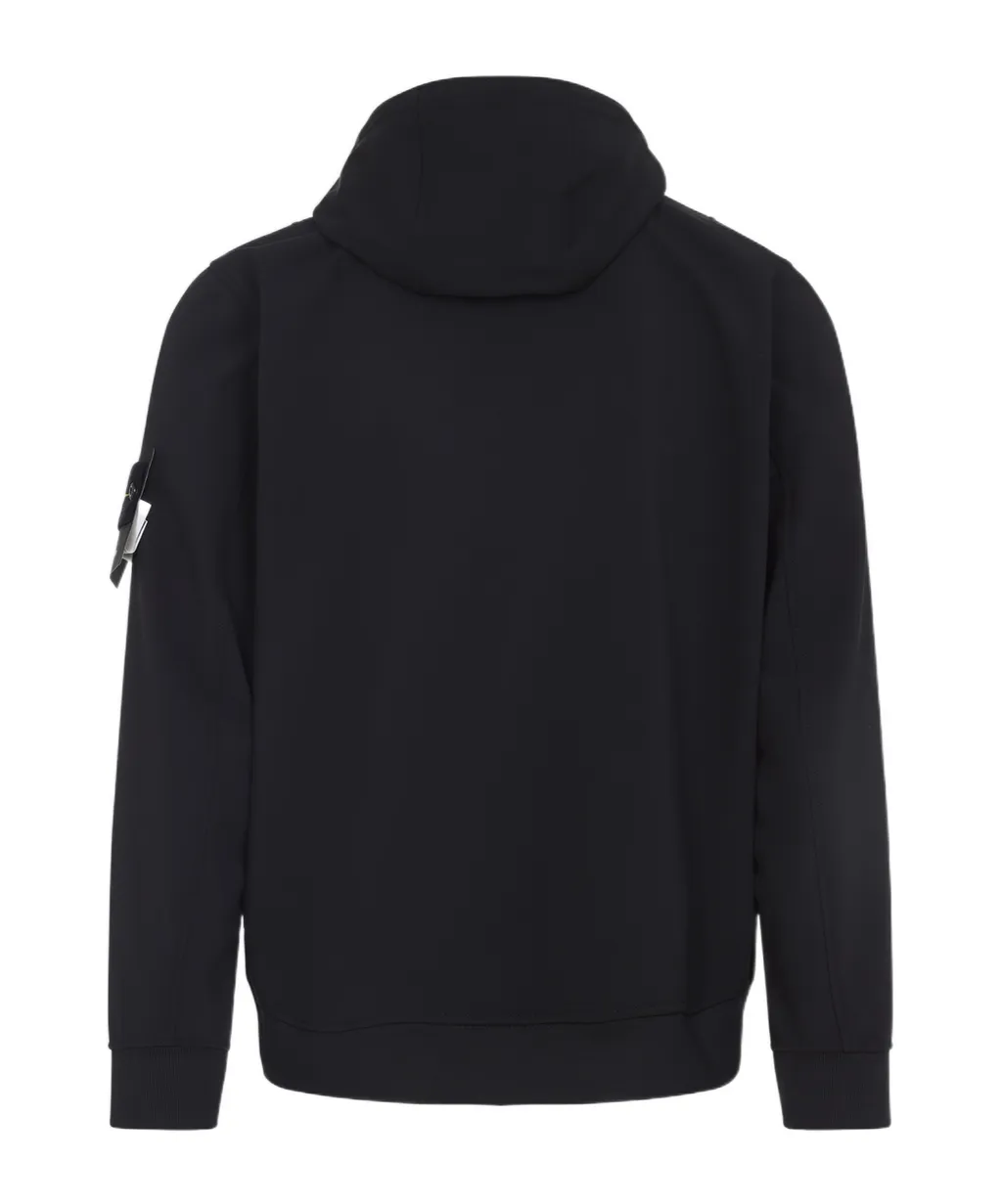 Stone Island Logo Patch Zip-Up Hooded Jacket
