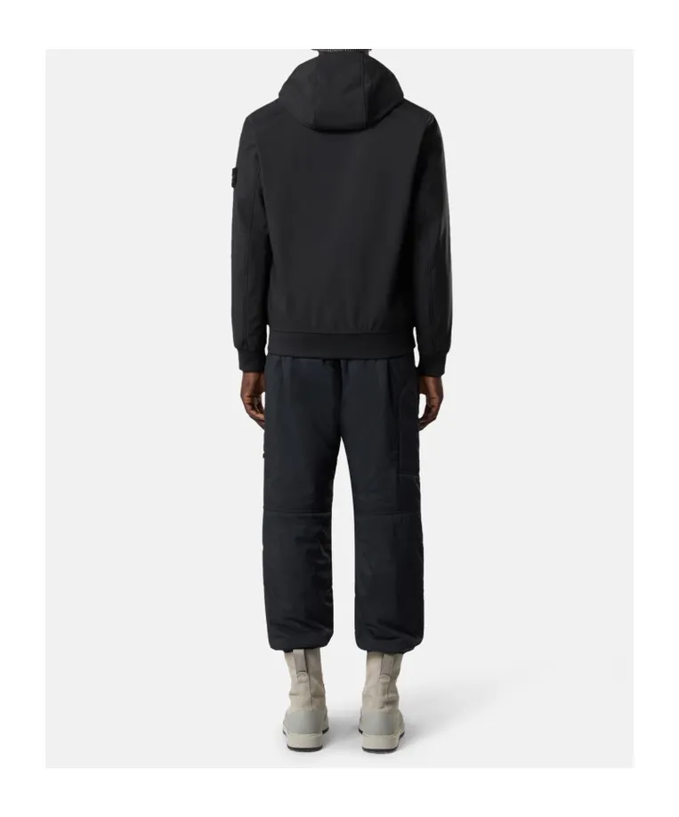 Stone Island Logo Patch Zip-Up Hooded Jacket