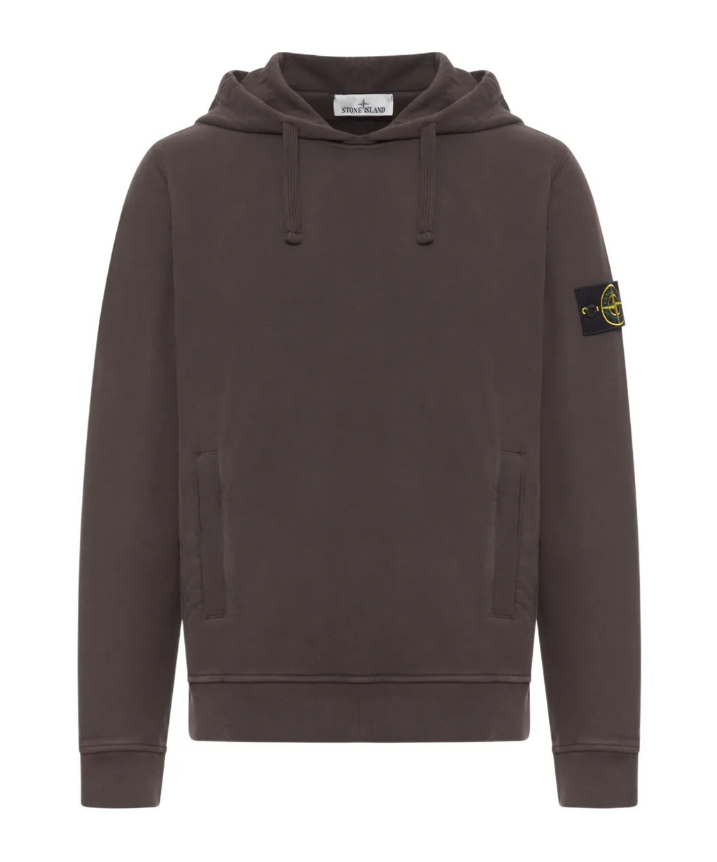 Stone Island Logo Patch Drawstring Hoodie