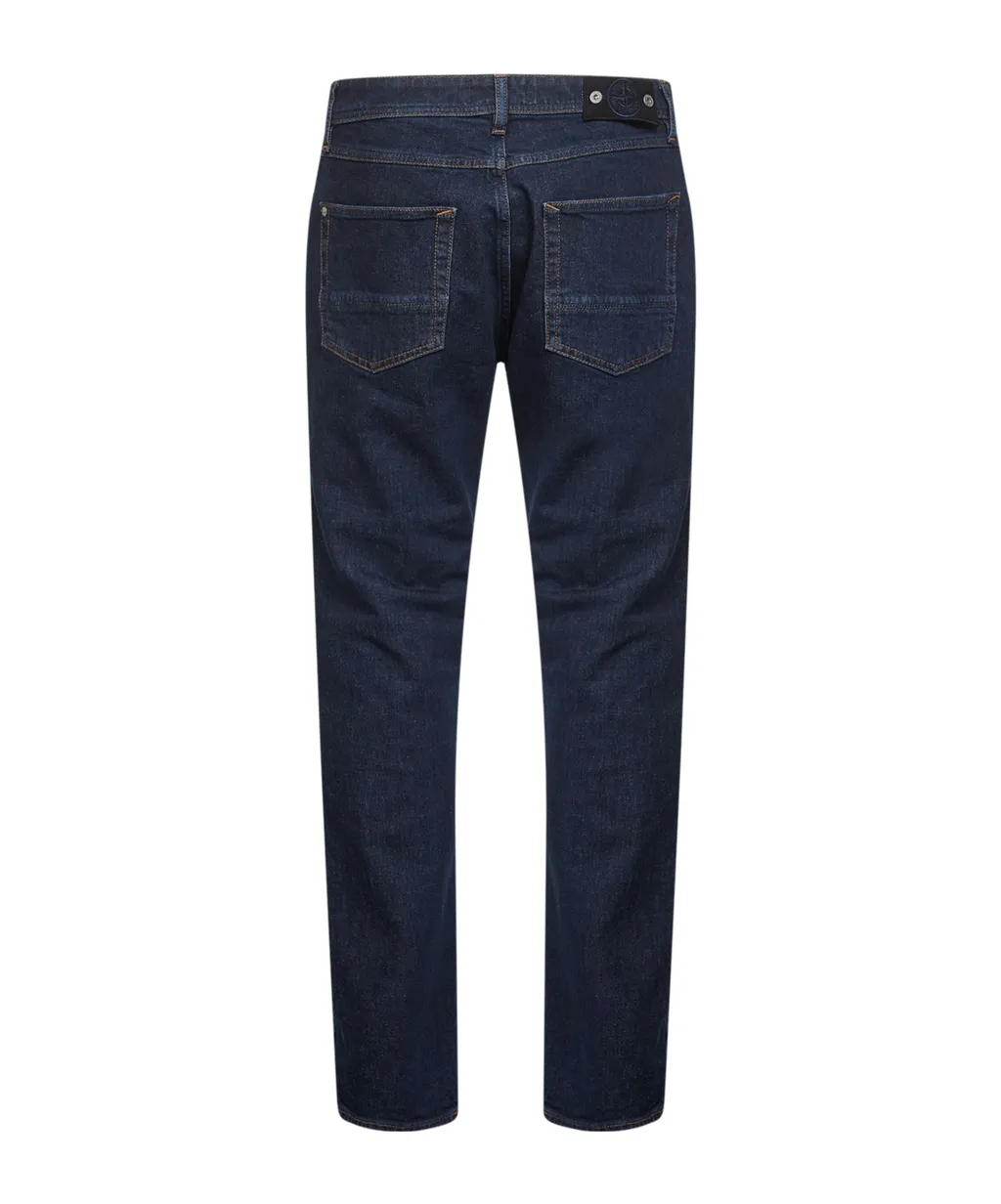 Stone Island Logo Patch Slim-Fit Jeans