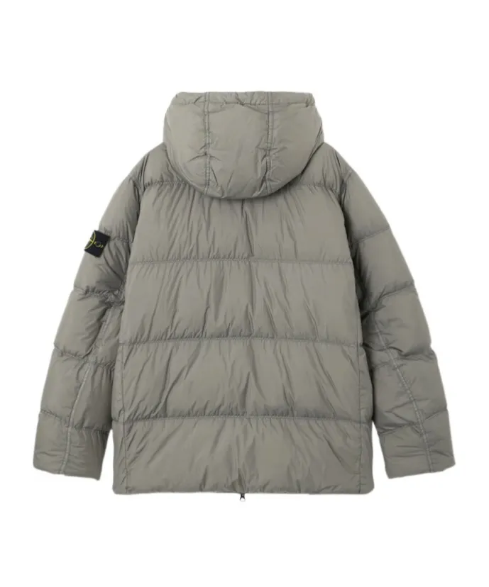 Stone Island Logo Patch Zip-Up Hooded Jacket