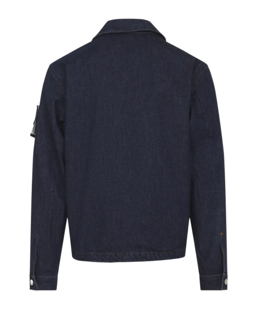 Stone Island Logo Patch Denim Jacket