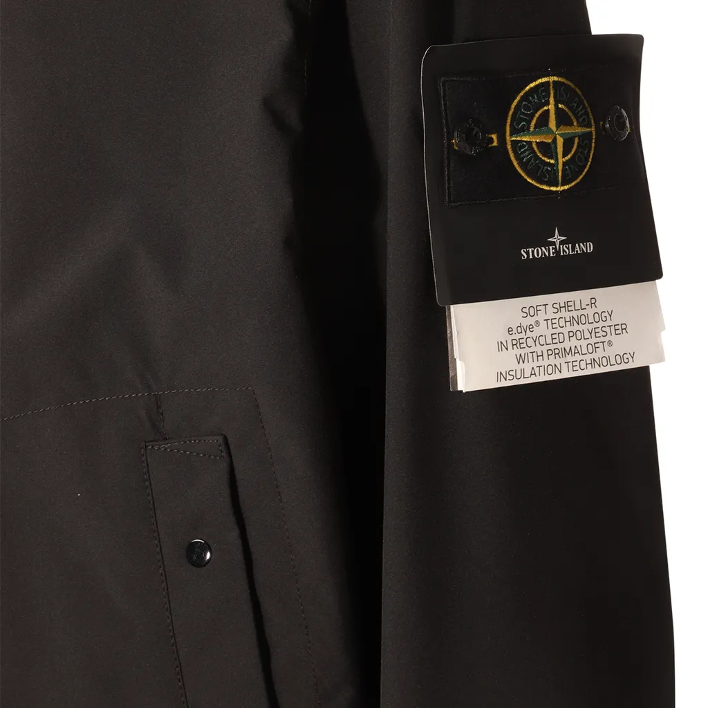 Stone Island Logo Patch Zip-Up Hooded Jacket