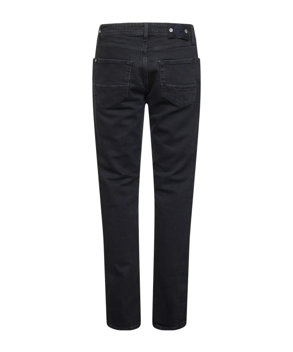 Stone Island Logo Patch Straight-Leg Jeans