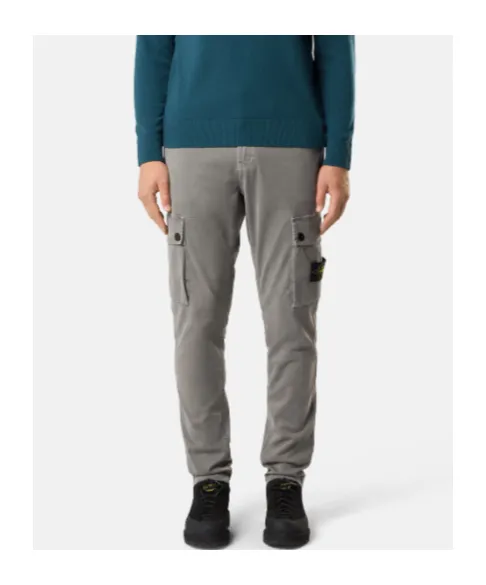 Stone Island Logo Patch Slim-Fit Cargo Pants