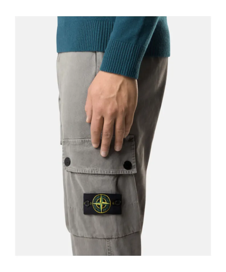 Stone Island Logo Patch Slim-Fit Cargo Pants