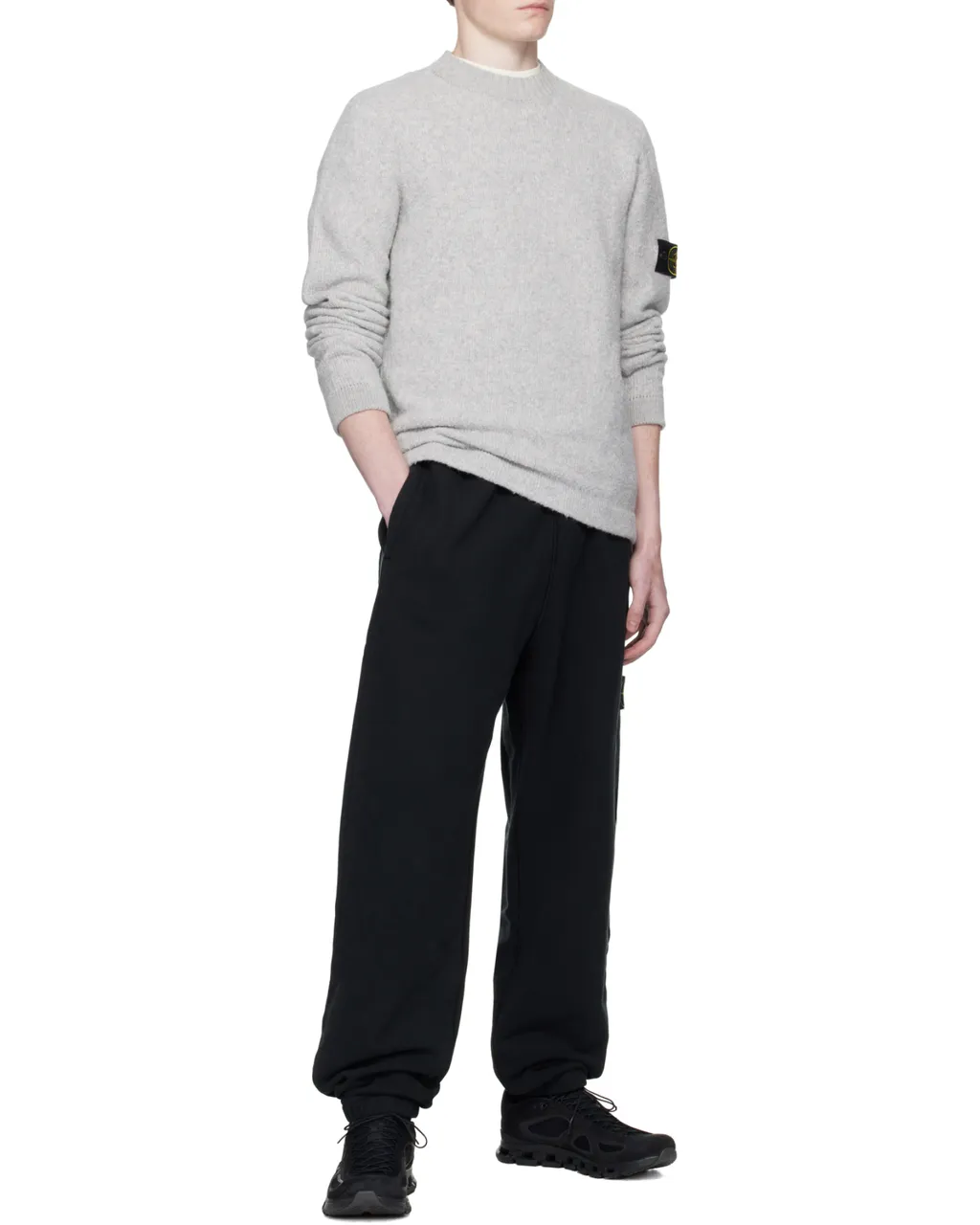 Stone Island Logo Patch Knitted Jumper