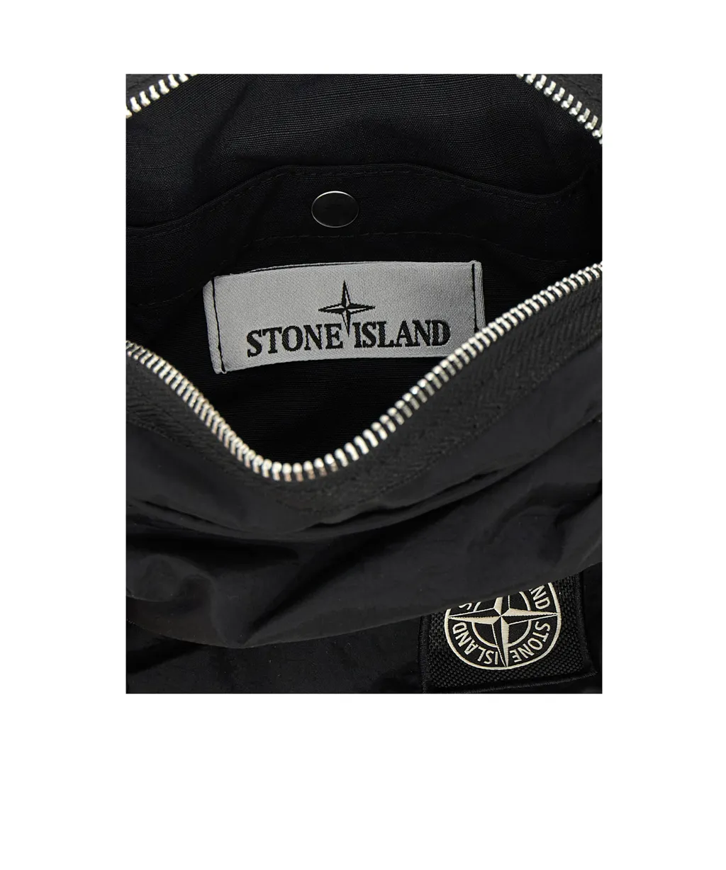 Stone Island Logo Patch Zipped Messenger Bag