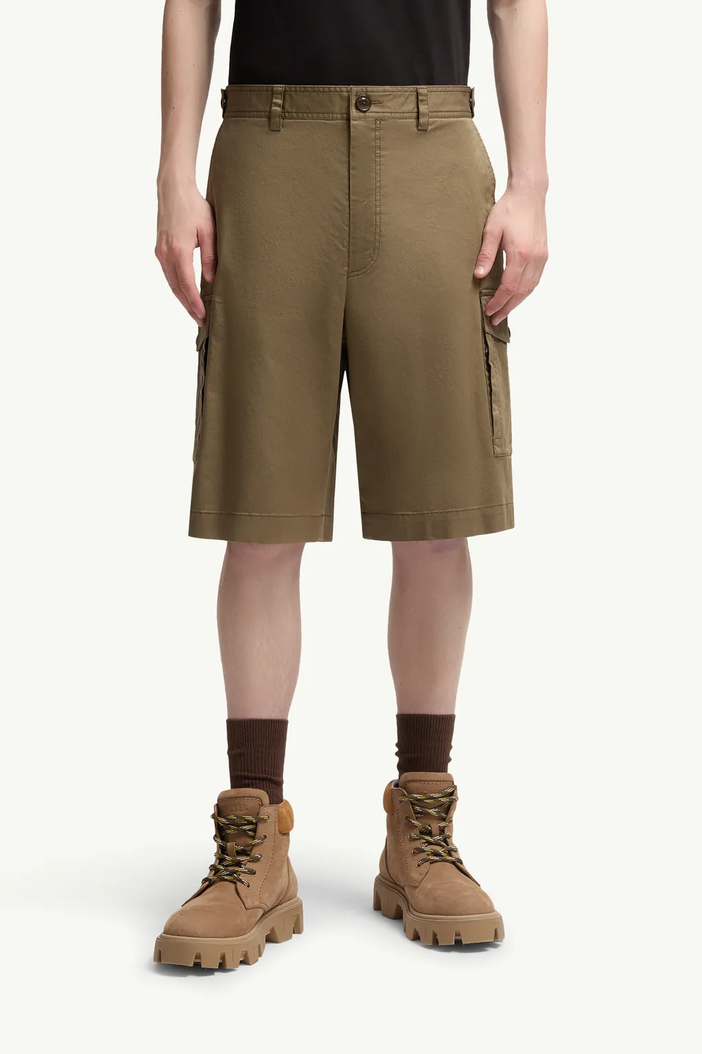 Cotton Gabardine Cargo Shorts