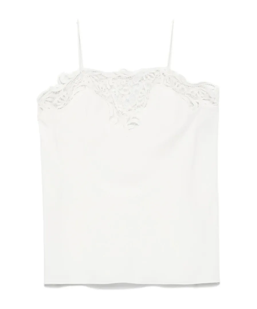 Ferragamo Lace Detailed Sleeveless Top
