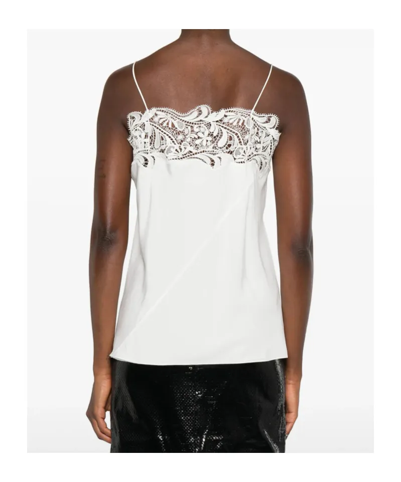 Ferragamo Lace Detailed Sleeveless Top