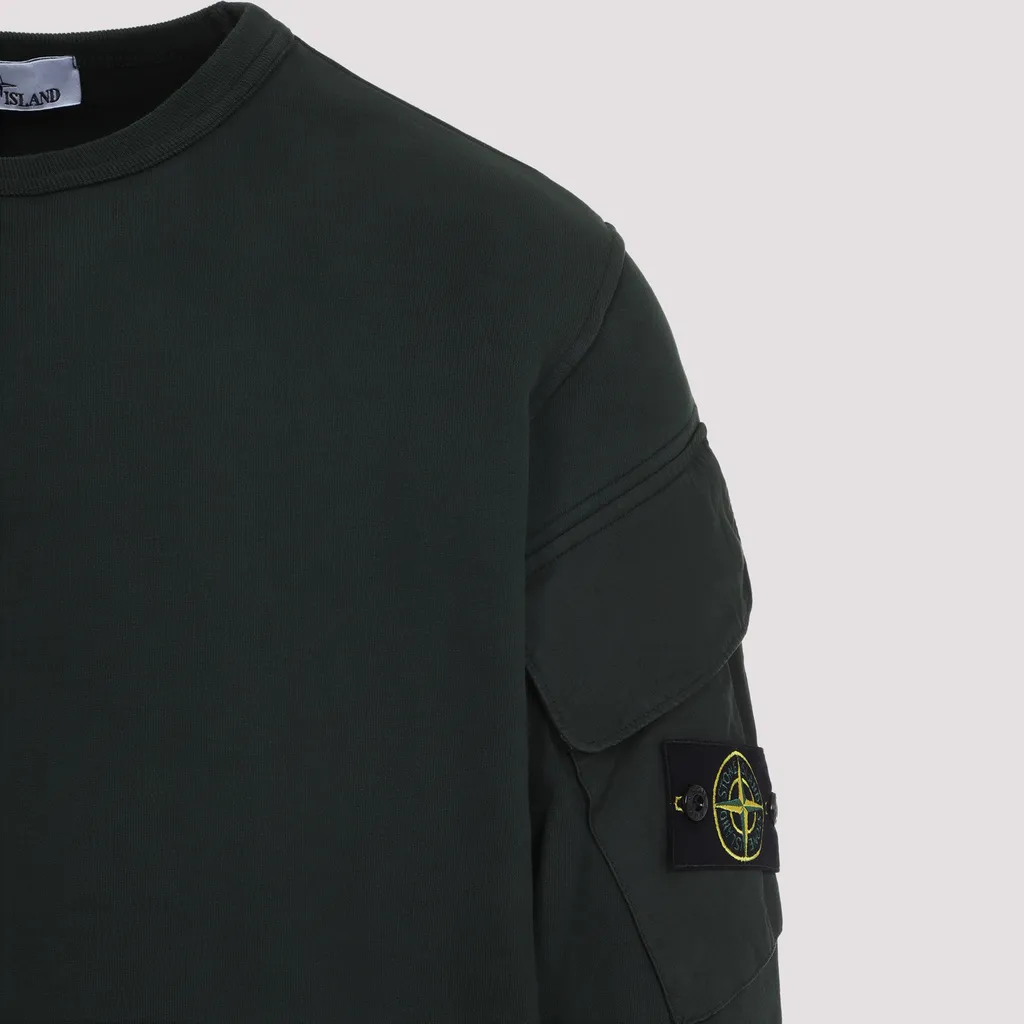 Stone Island Logo Patch Crewneck Sweatshirt