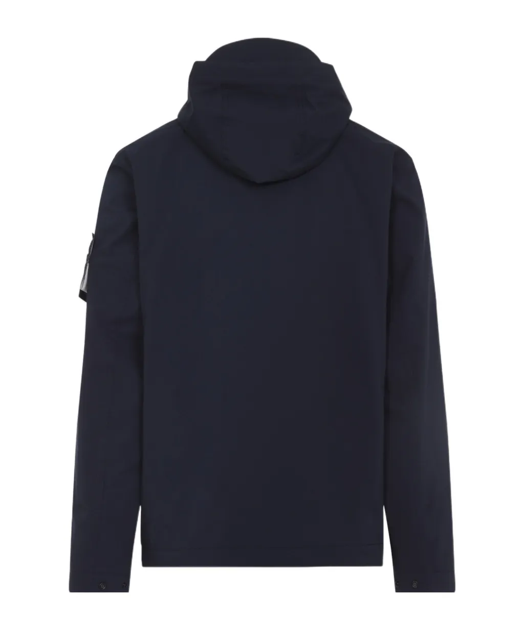 Stone Island Logo Patch Zip-Up Hooded Jacket
