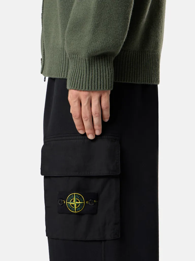 Stone Island Logo Patch Tapered Leg Pants