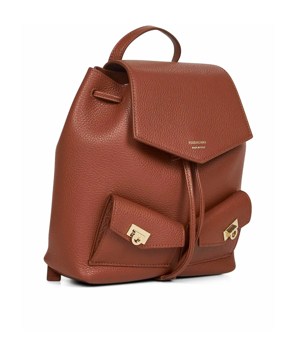 Drawstring Flap Backpack