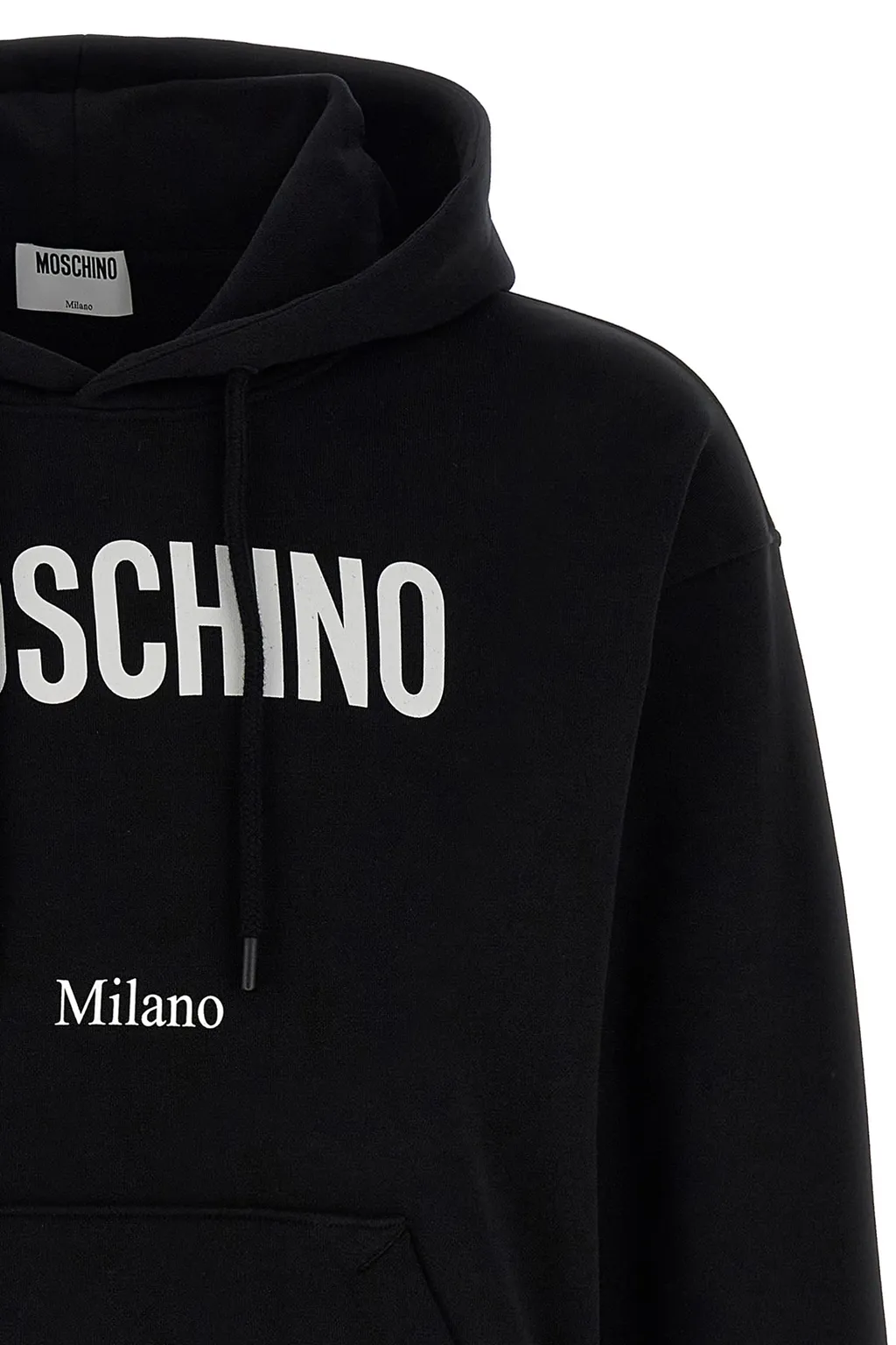 Moschino Logo Print Drawstring Hoodie