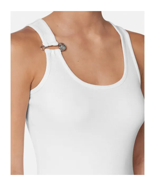 Versace Front Slit Ribbed Dress