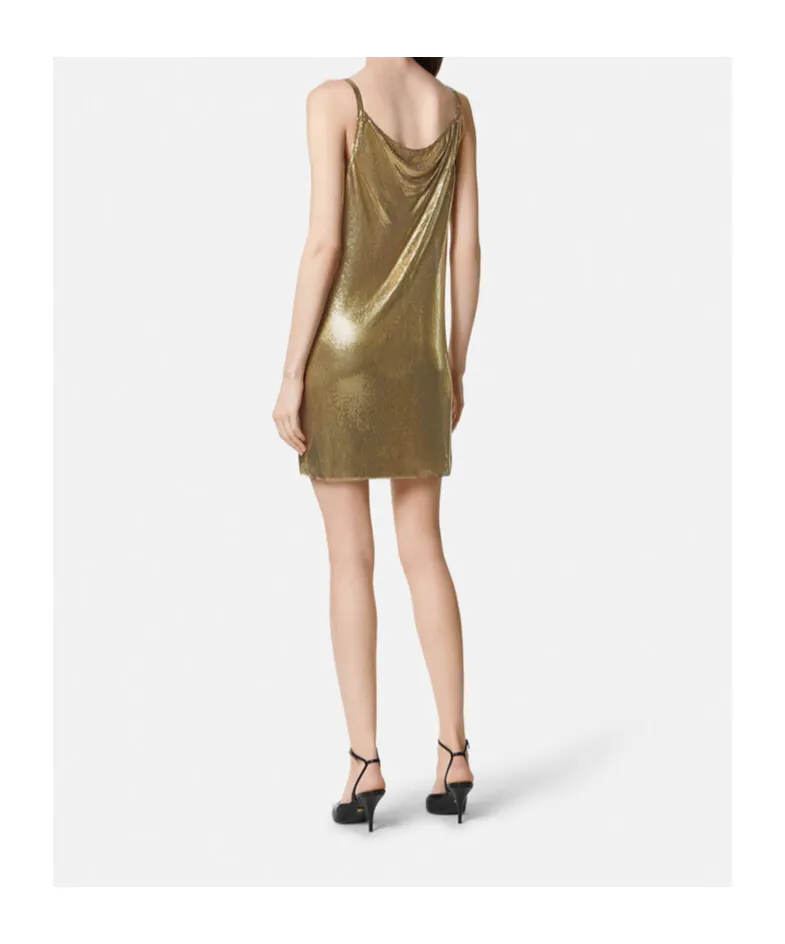 Versace Sequin Embellished Strappy Mini Dress