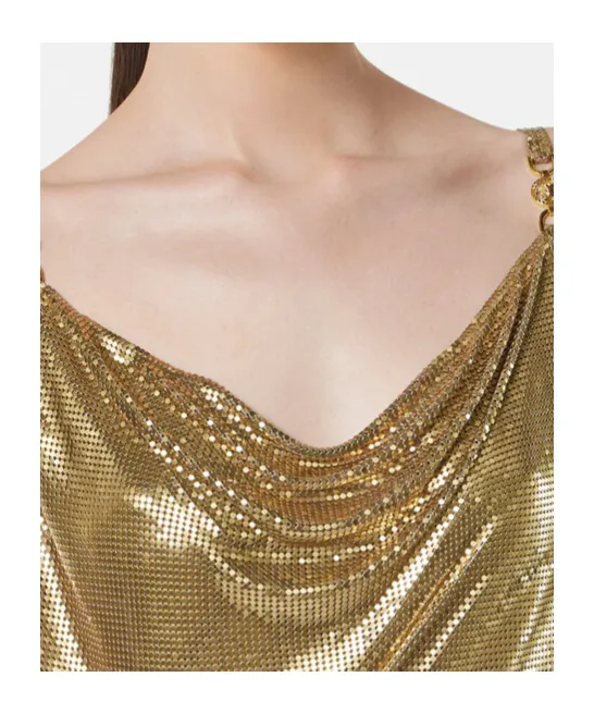 Versace Sequin Embellished Strappy Mini Dress