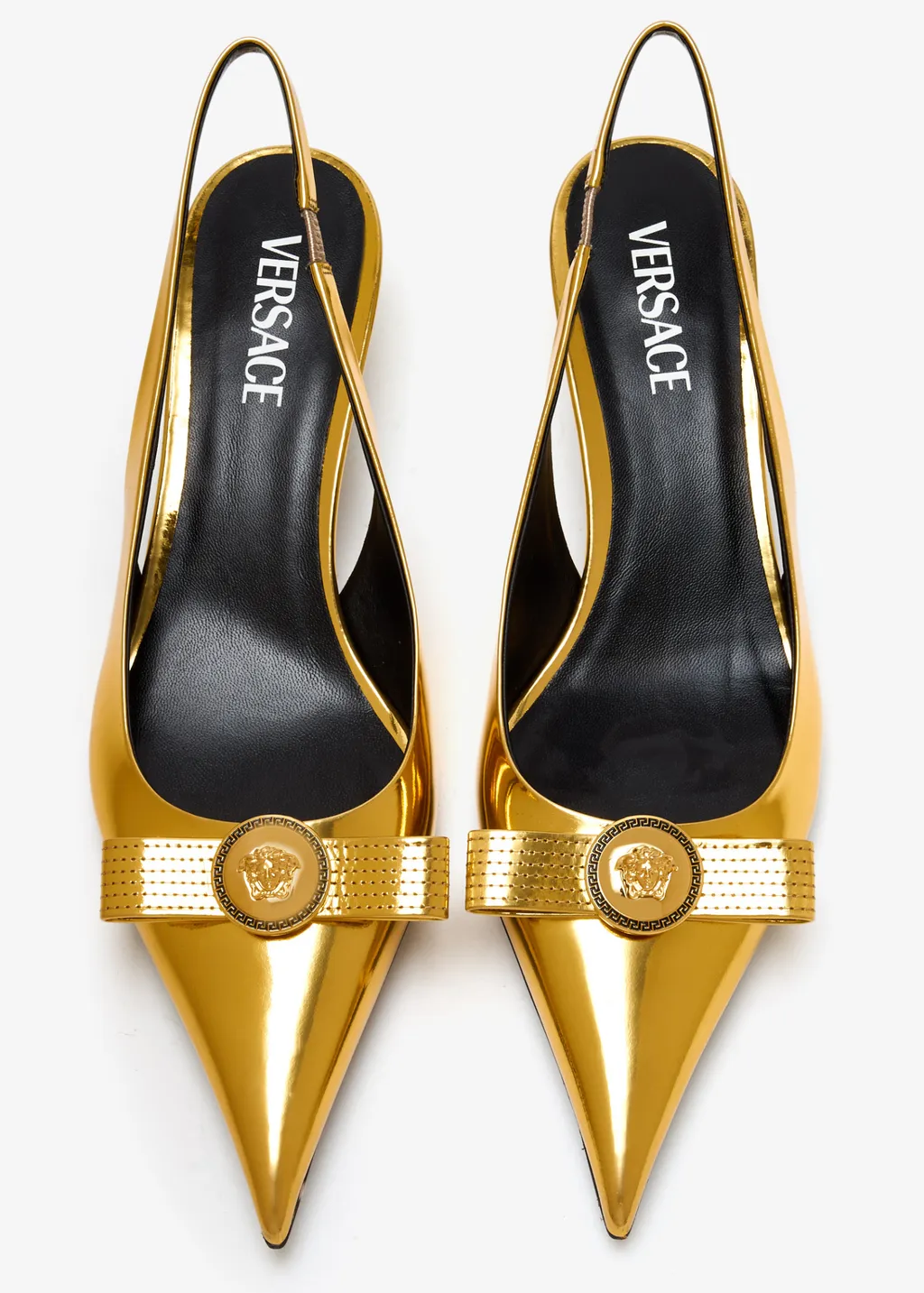 Versace Pointed-Toe Slingback Pumps