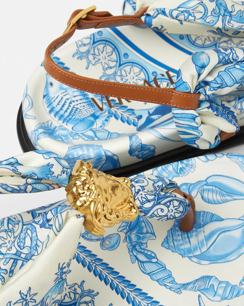 Versace Medusa Head Plaque Thong Sandals