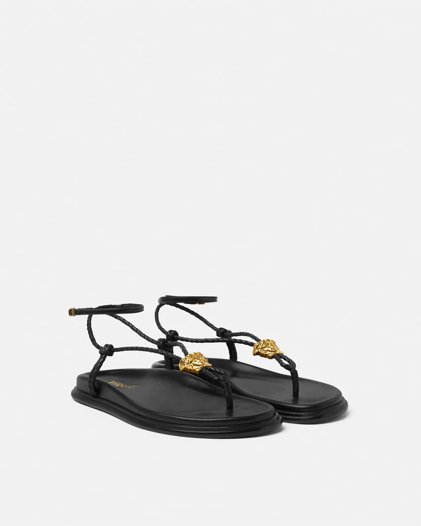 Versace Medusa Head Plaque Sandals