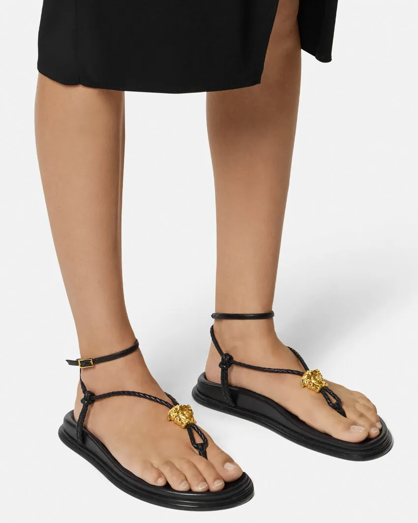 Versace Medusa Head Plaque Sandals