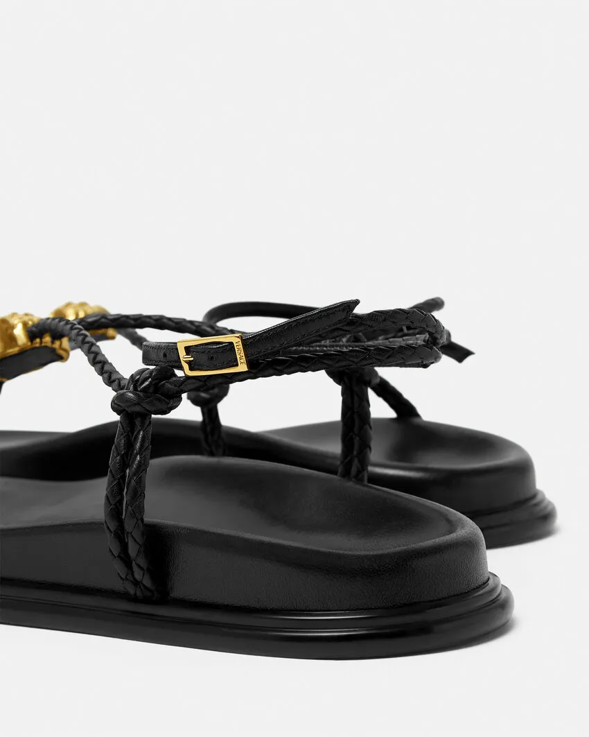 Versace Medusa Head Plaque Sandals