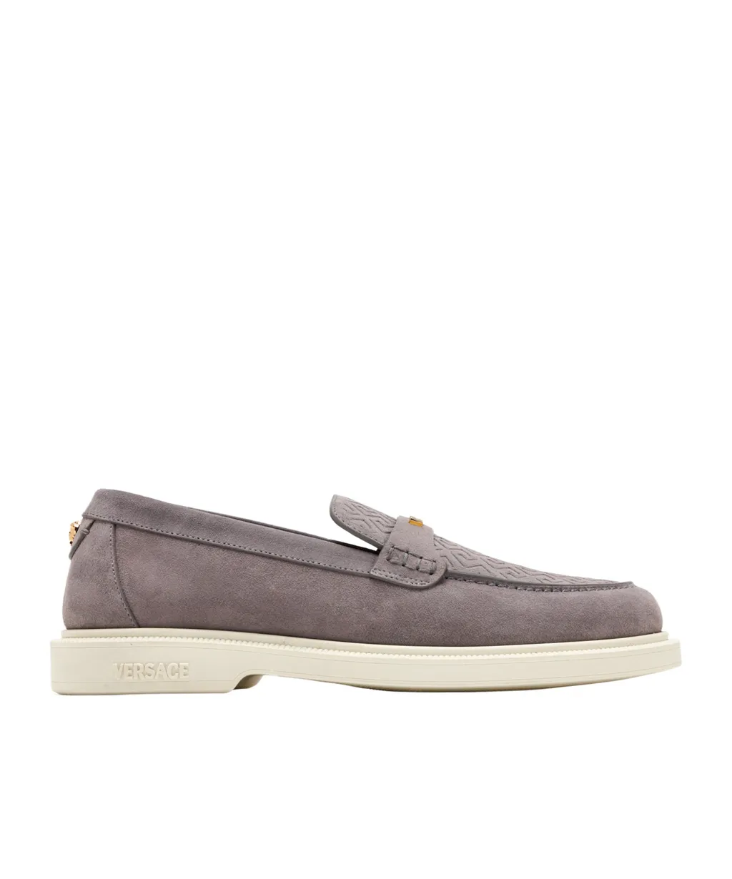 Versace Round-Toe Slip-On Loafers