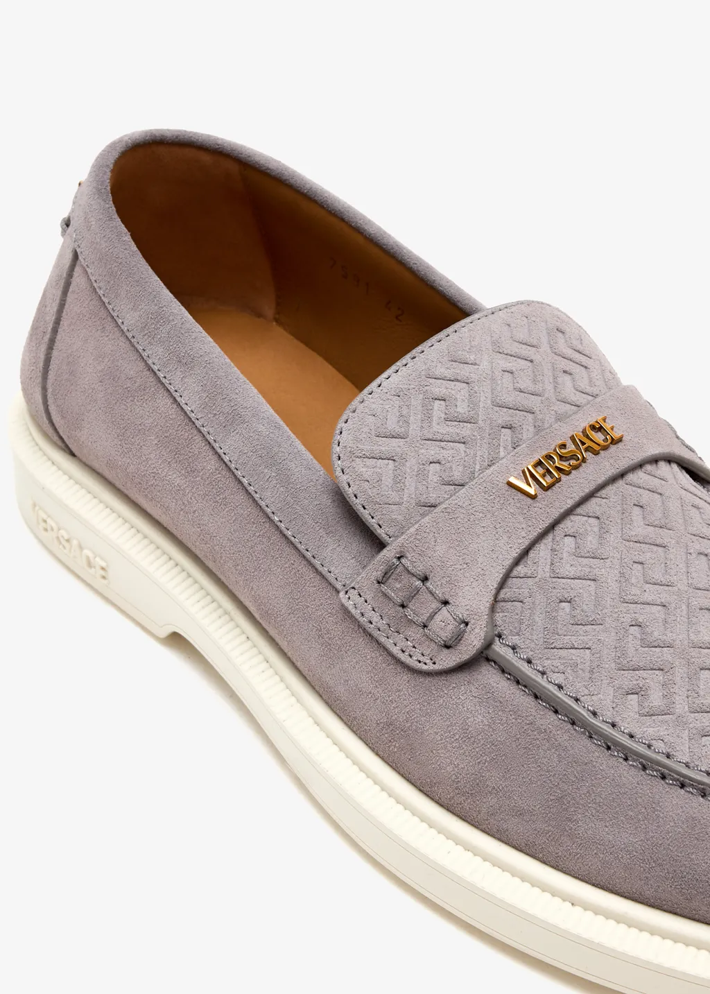 Versace Round-Toe Slip-On Loafers