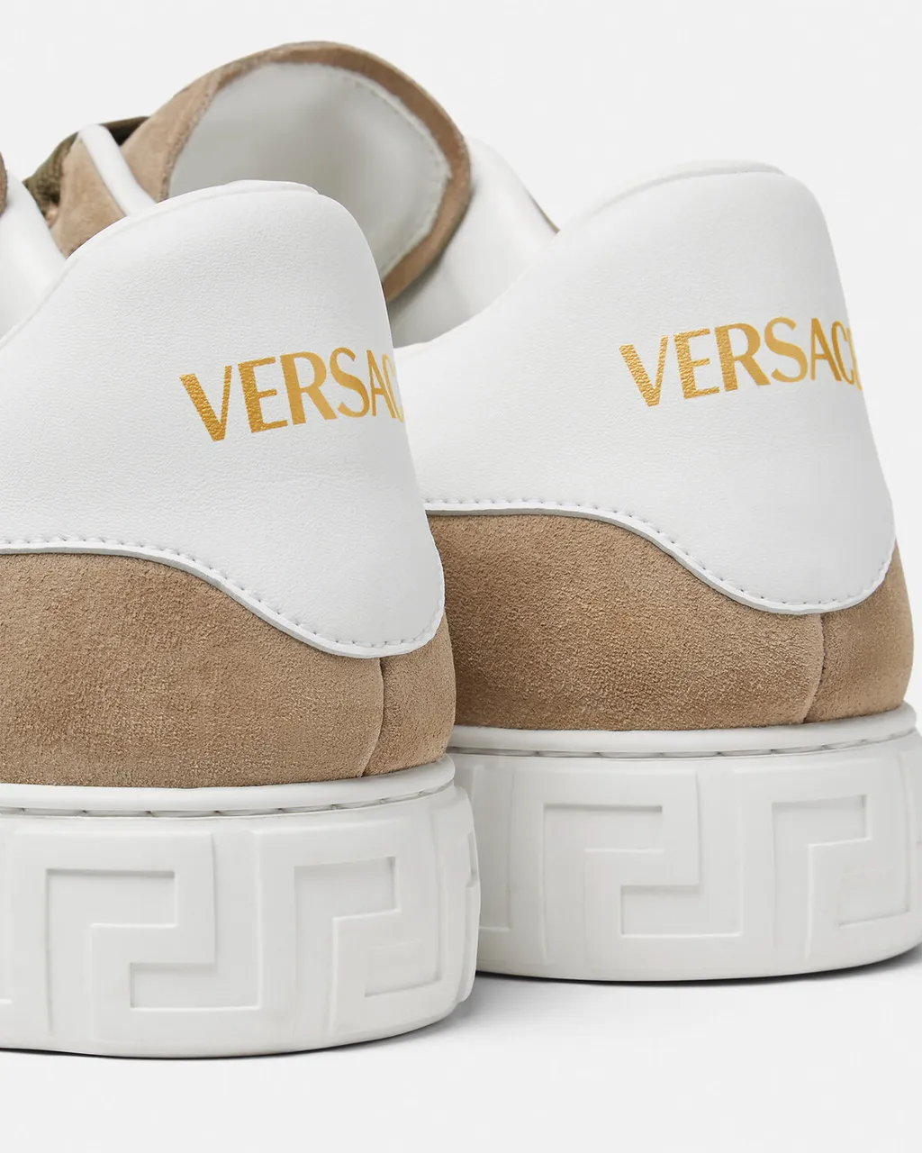 Versace Greca-Embroidered Lace-Up Sneakers