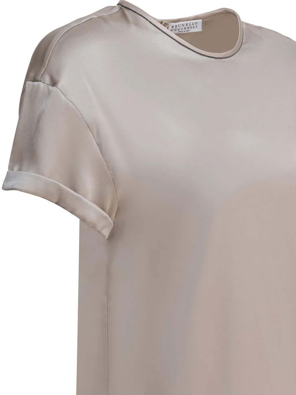 Brunello Cucinelli Satin Crewneck T-Shirt