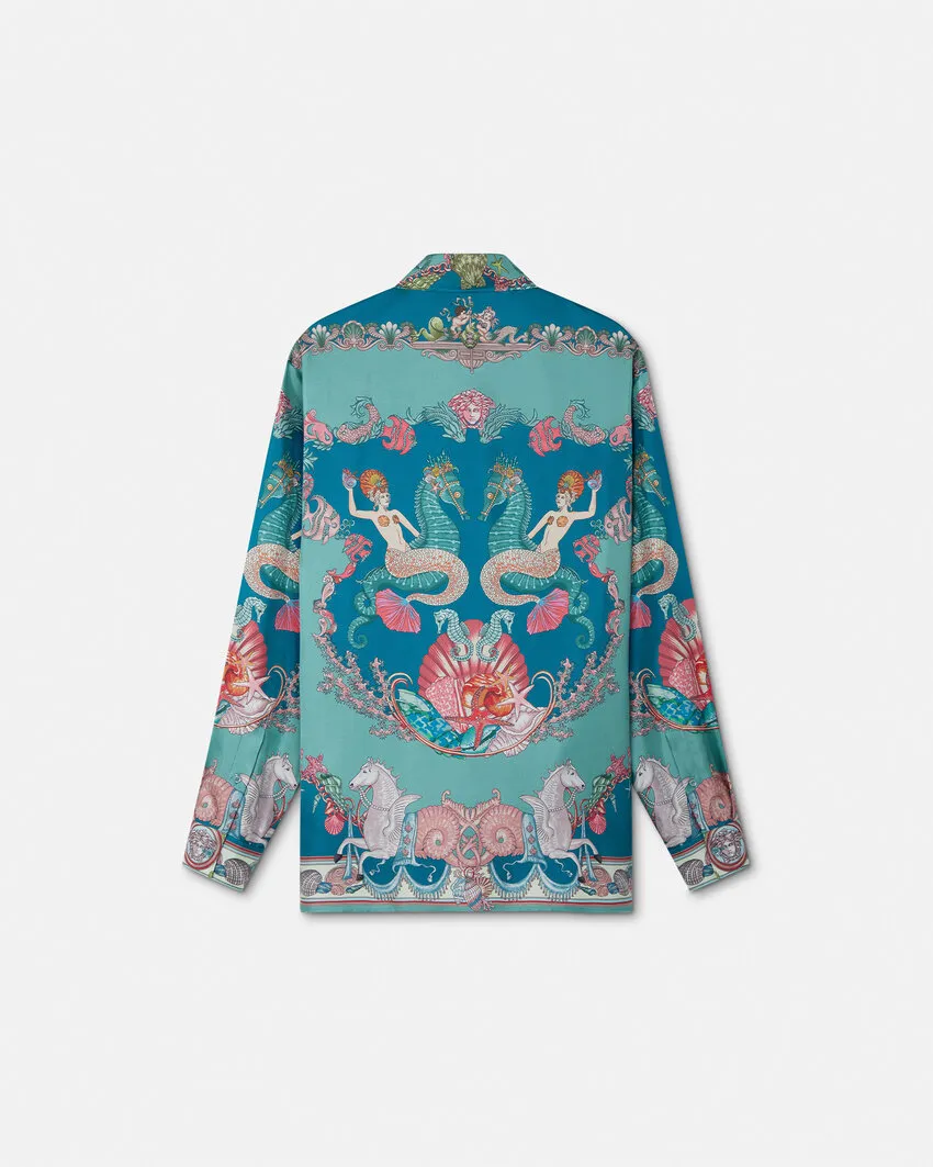 Versace Theatre Print Long-Sleeve Shirt