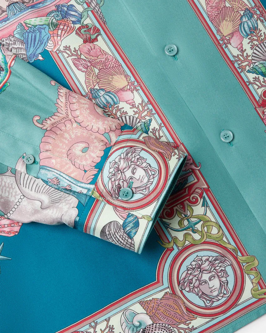 Versace Theatre Print Long-Sleeve Shirt