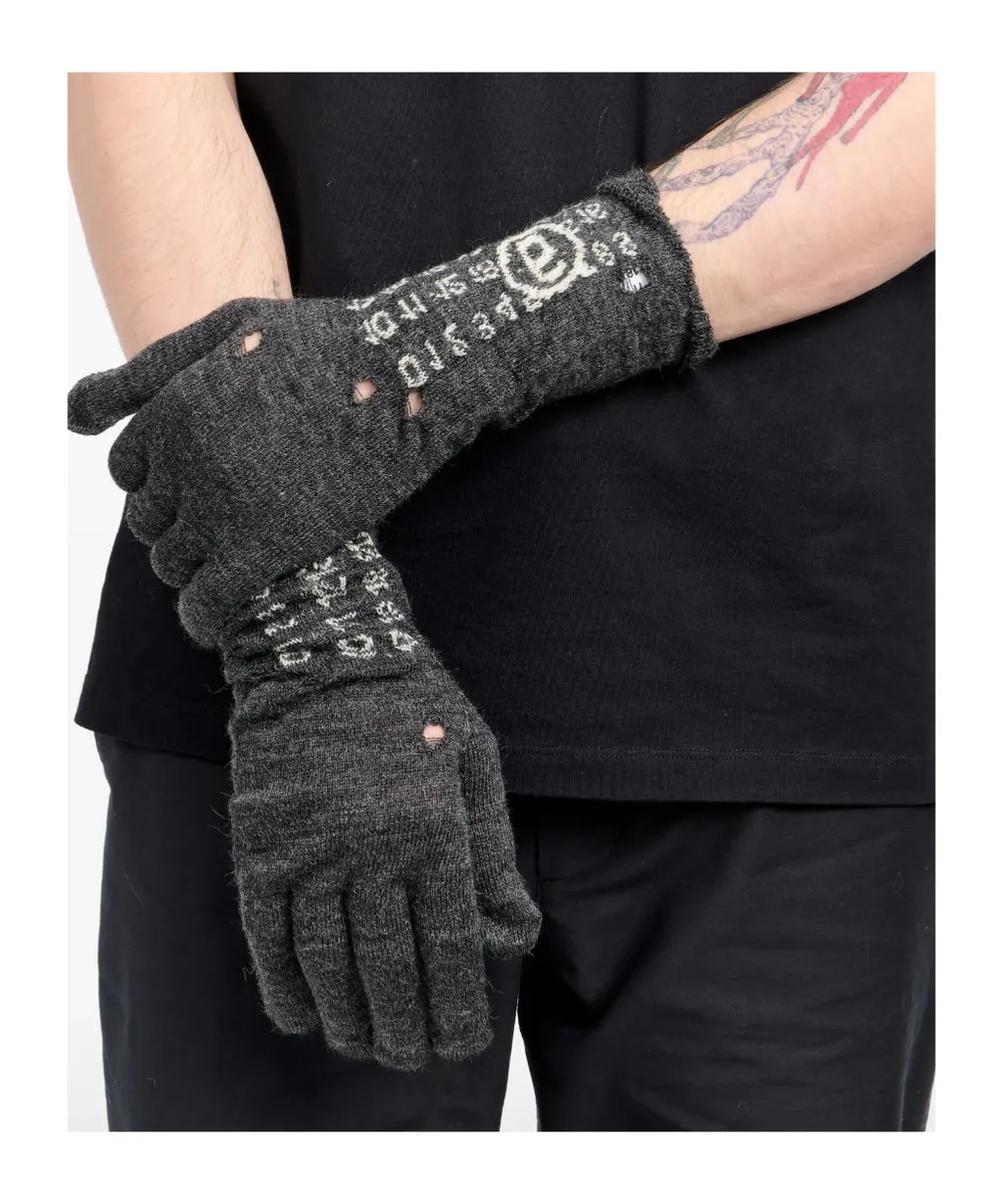Mm6 Maison Margiela Numbers-Motif Gloves