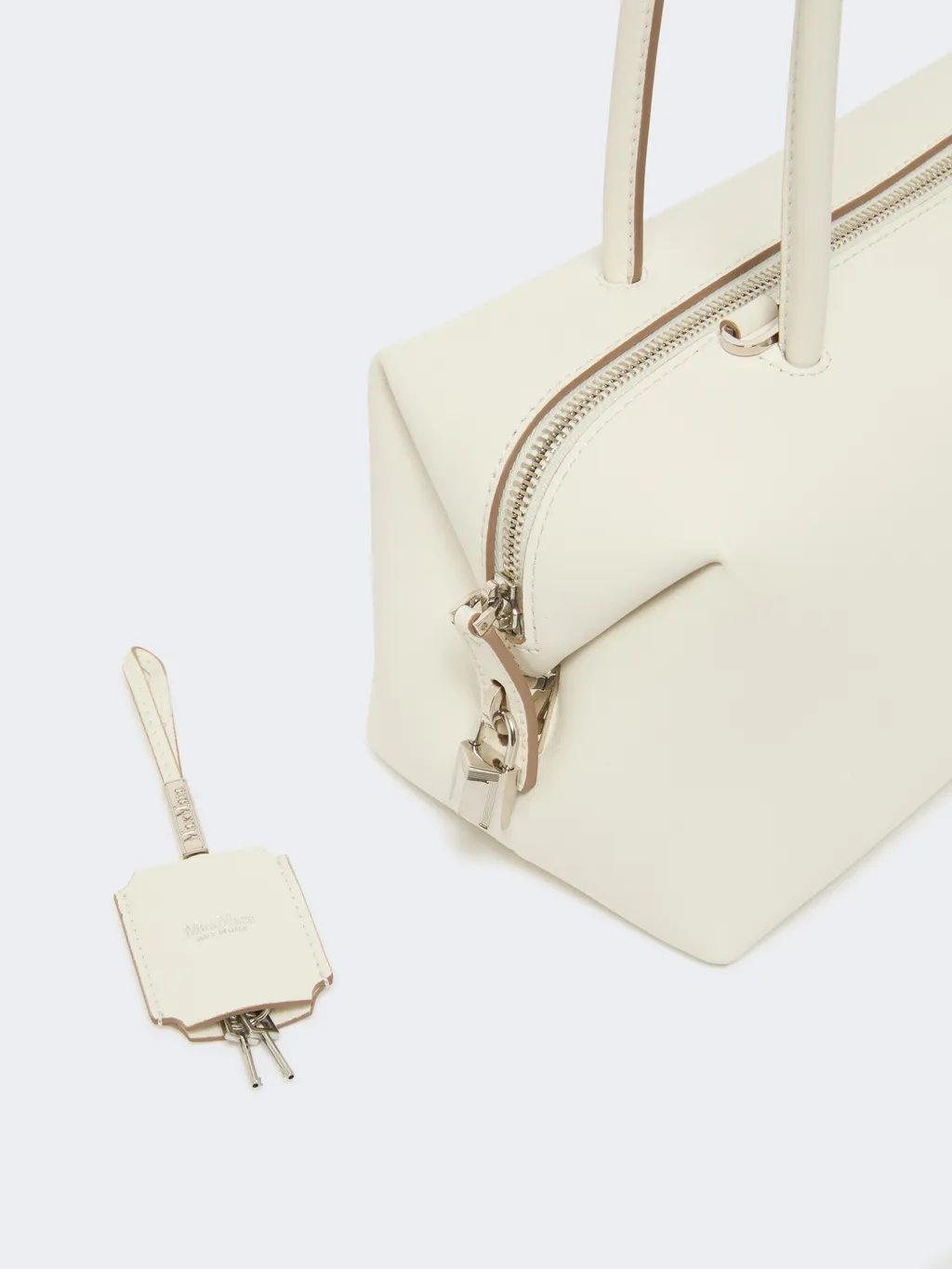 Natural Leather Bowler Bag