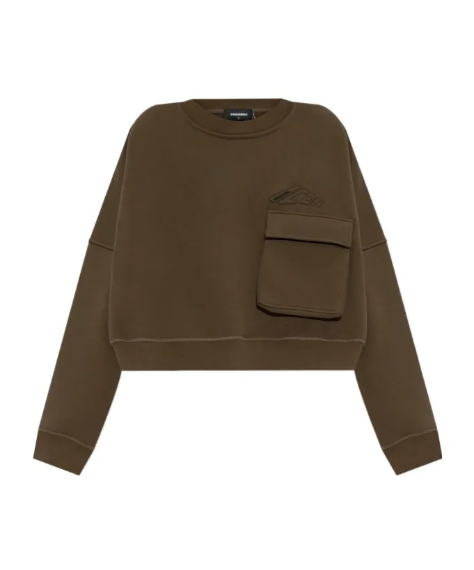 Dsquared2 Icon New Generation Onion Cropped Fit Crewneck Sweatshirt