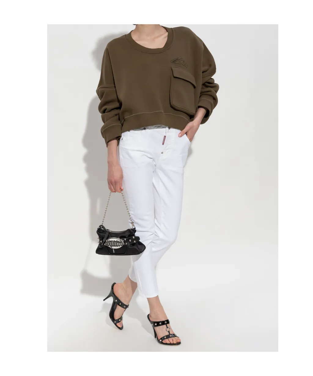 Dsquared2 Icon New Generation Onion Cropped Fit Crewneck Sweatshirt