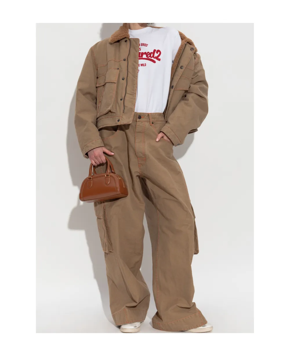 Dsquared2 Wide-Leg Buttoned Cargo Trousers