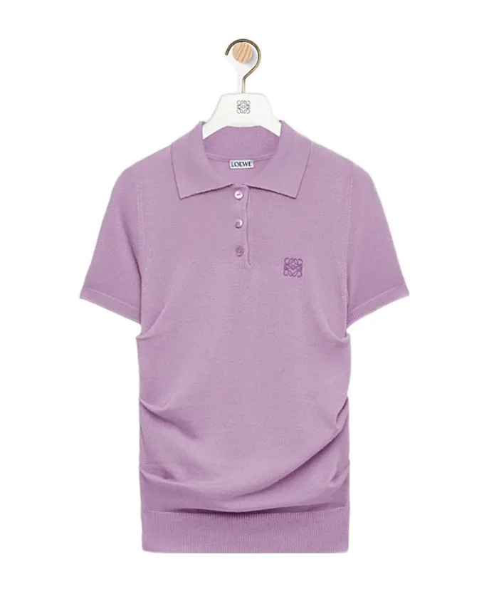 Short Sleeve Polo Sweater In Cashmere And Silk