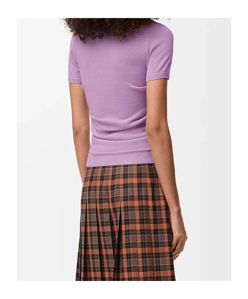 Short Sleeve Polo Sweater In Cashmere And Silk